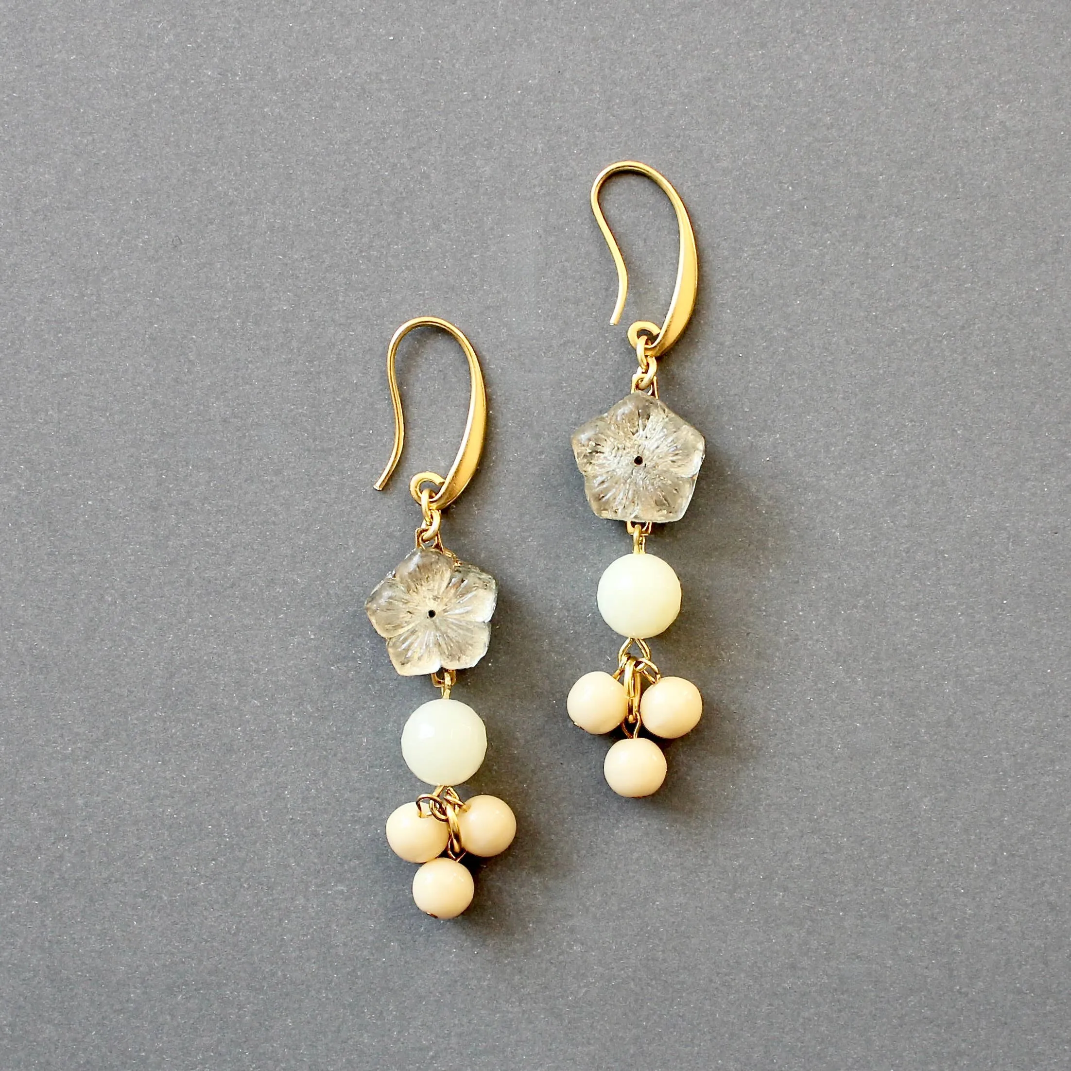 David Aubrey Jewelry - ISLE25 Flower glass cluster earrings