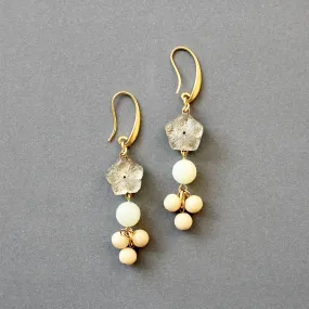 David Aubrey Jewelry - ISLE25 Flower glass cluster earrings
