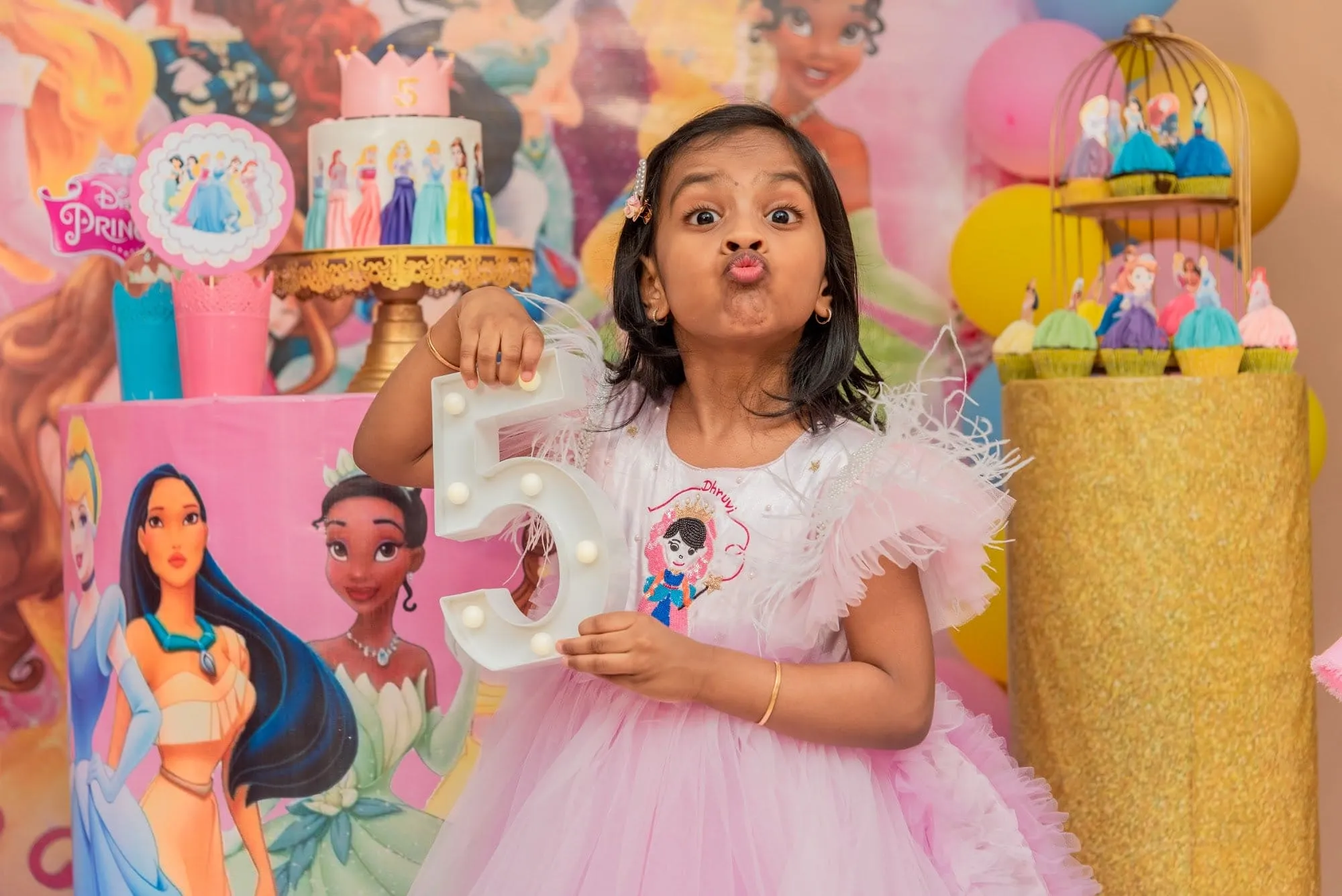 Doll Gown with Detachable Trail