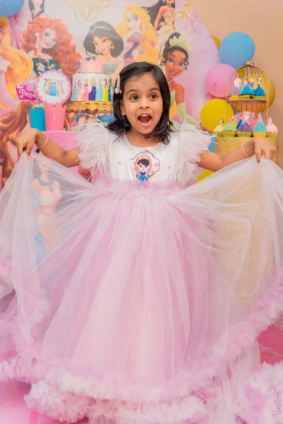 Doll Gown with Detachable Trail