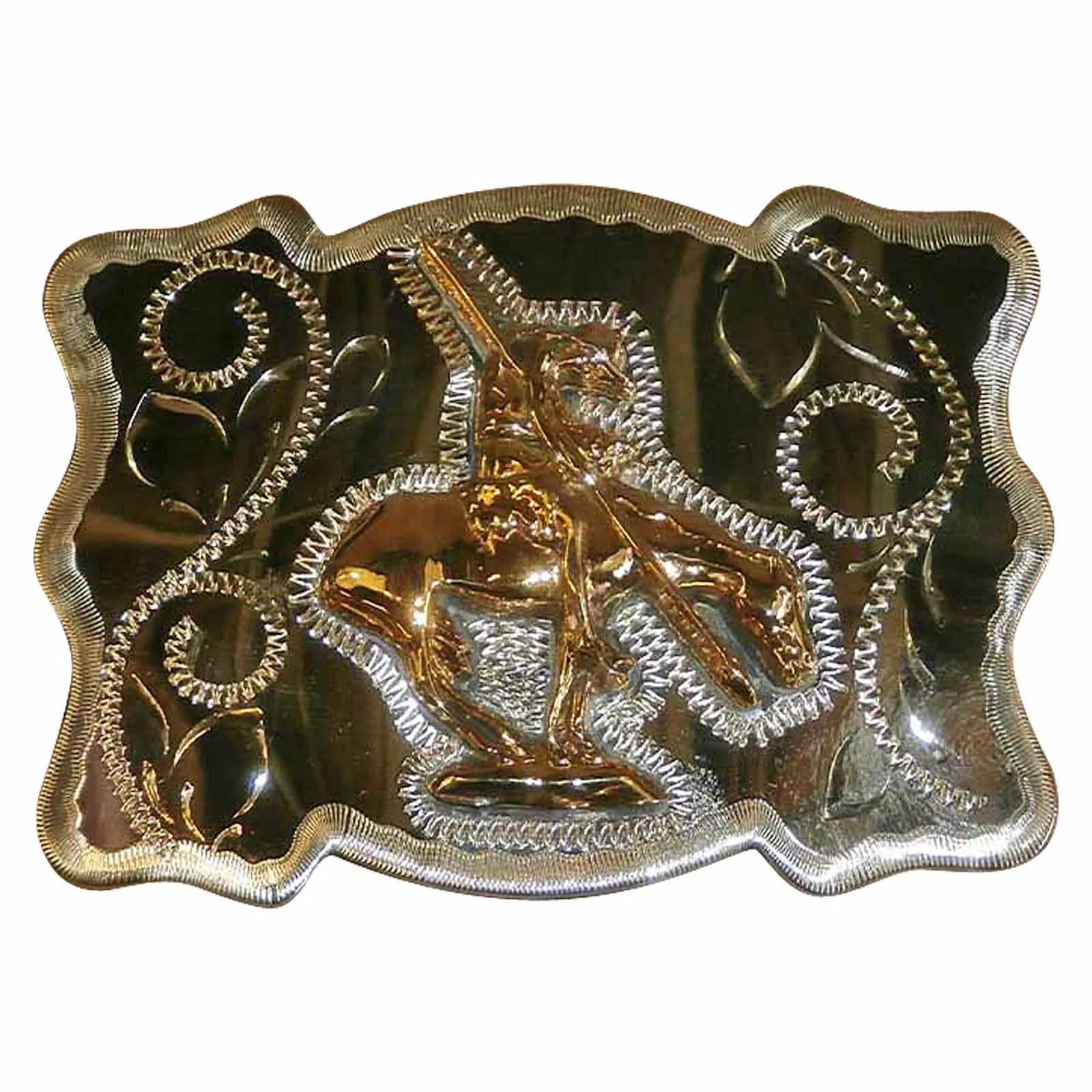 End of the Trail Western Belt Buckle