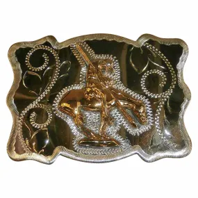 End of the Trail Western Belt Buckle