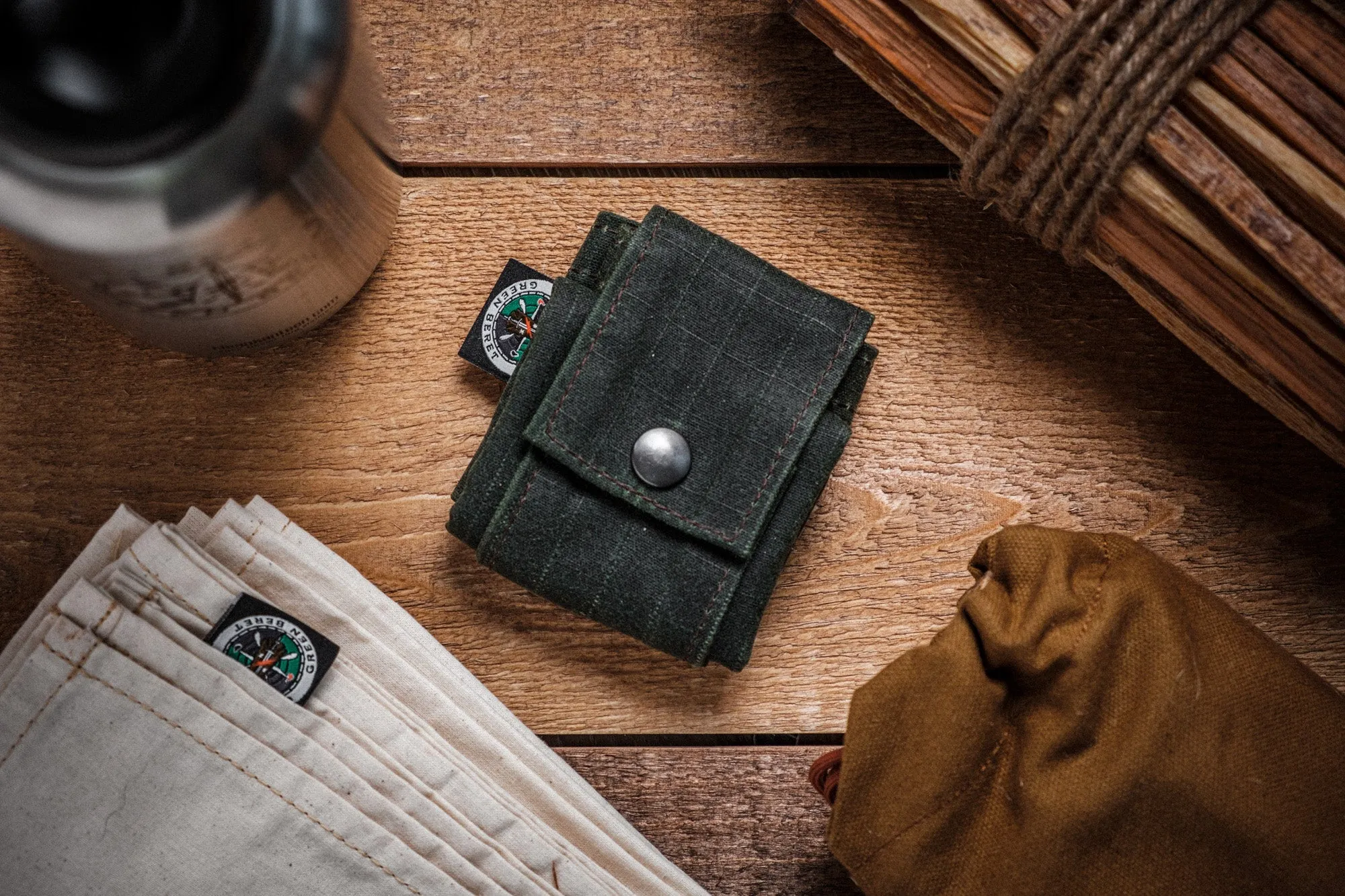 GB2 Waxed Canvas Bushcraft Dump Pouch