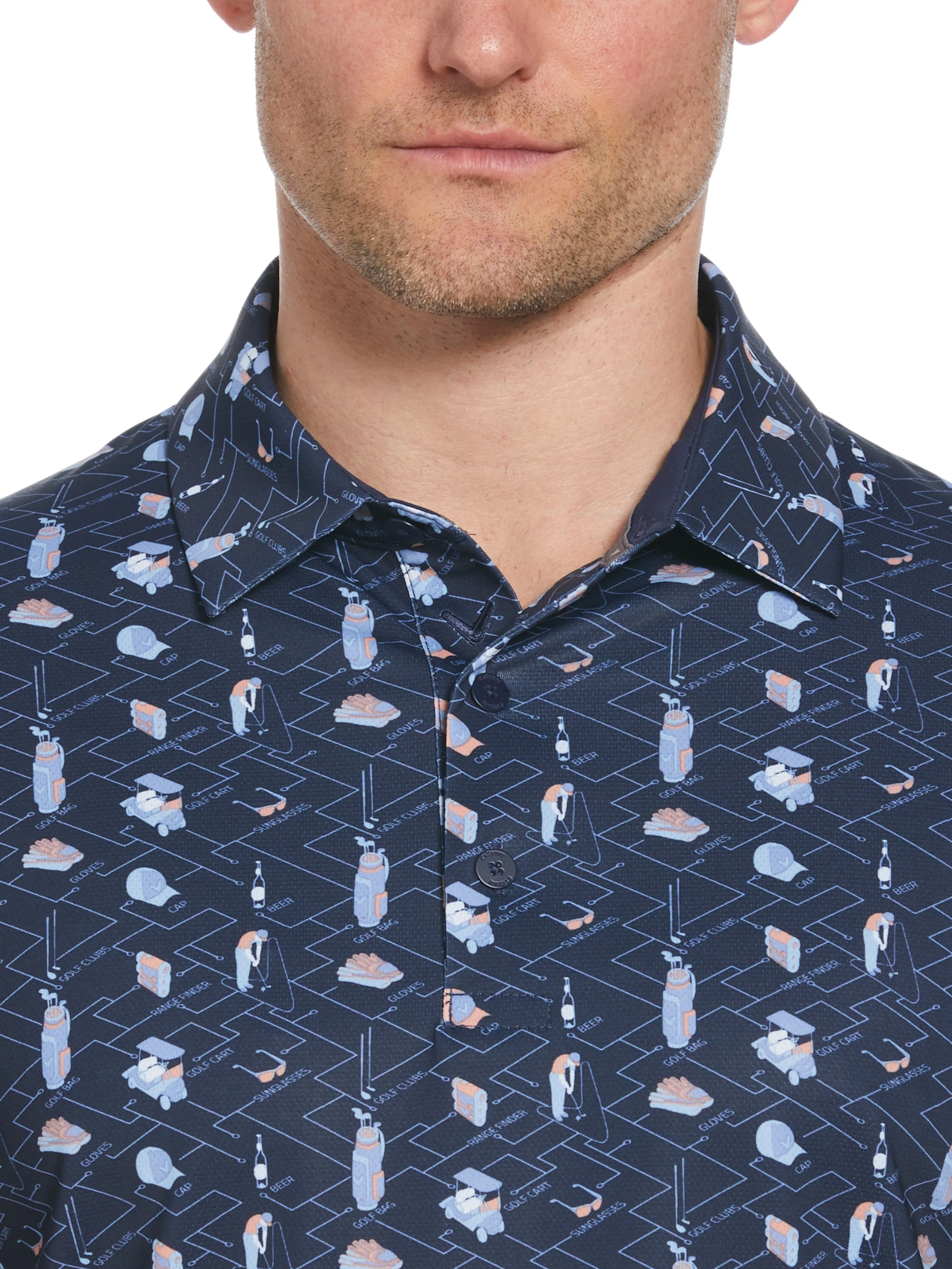 Golf Essentials Print Golf Polo