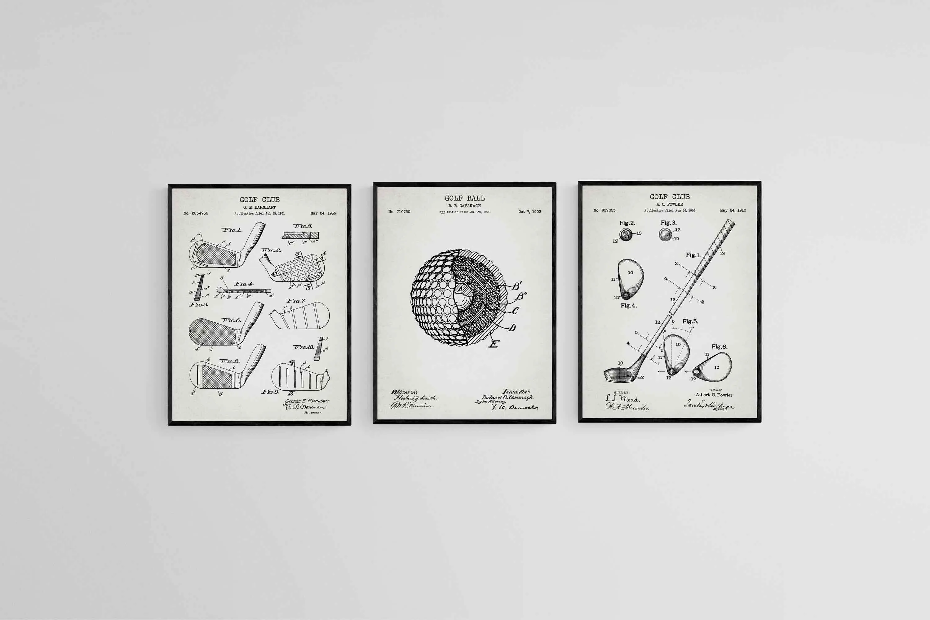 Golf Patents Set