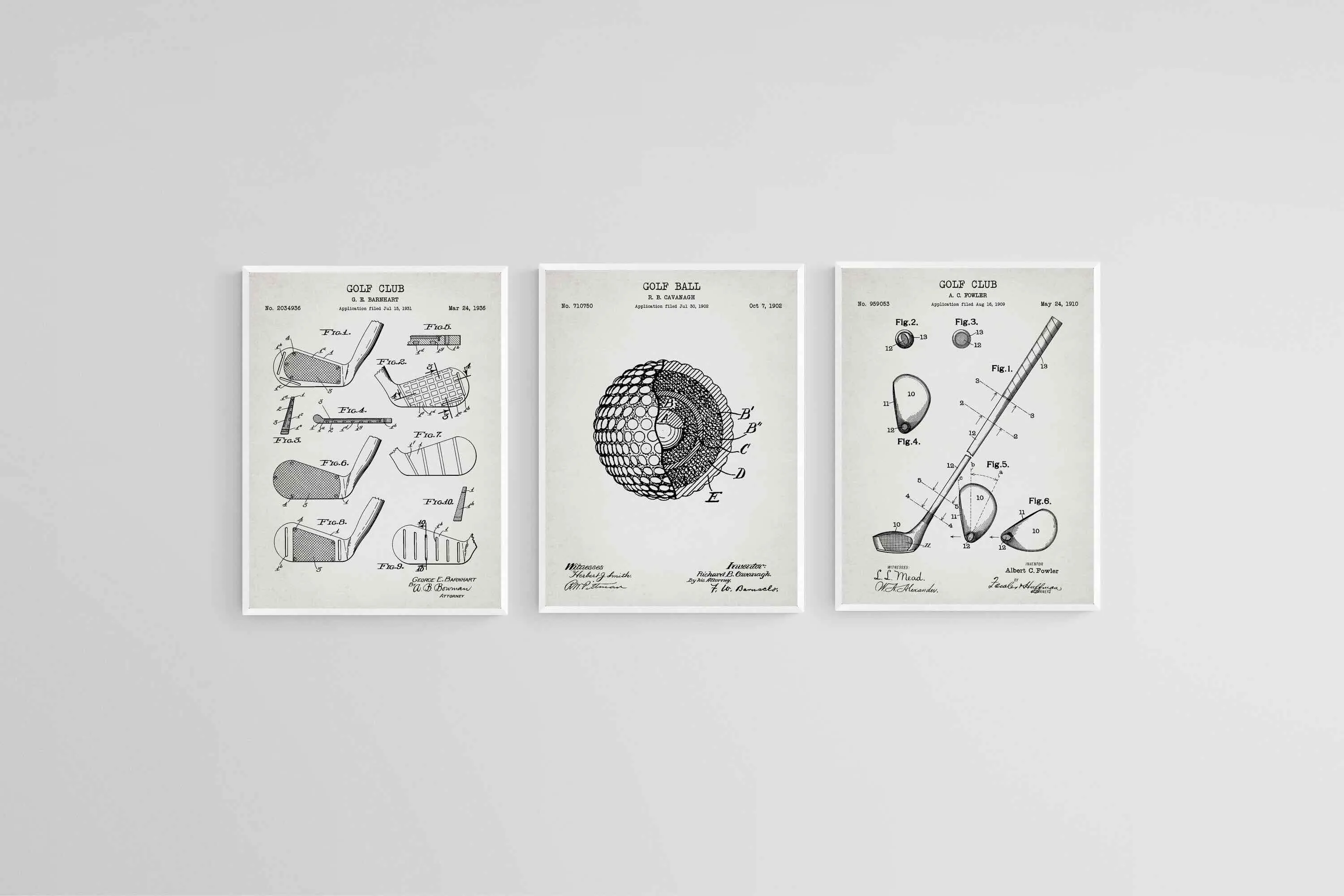 Golf Patents Set