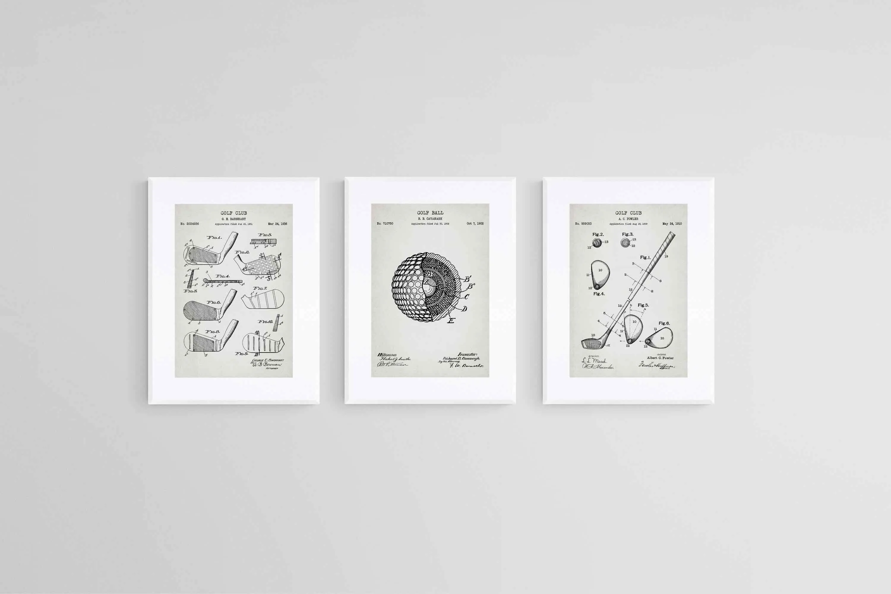 Golf Patents Set
