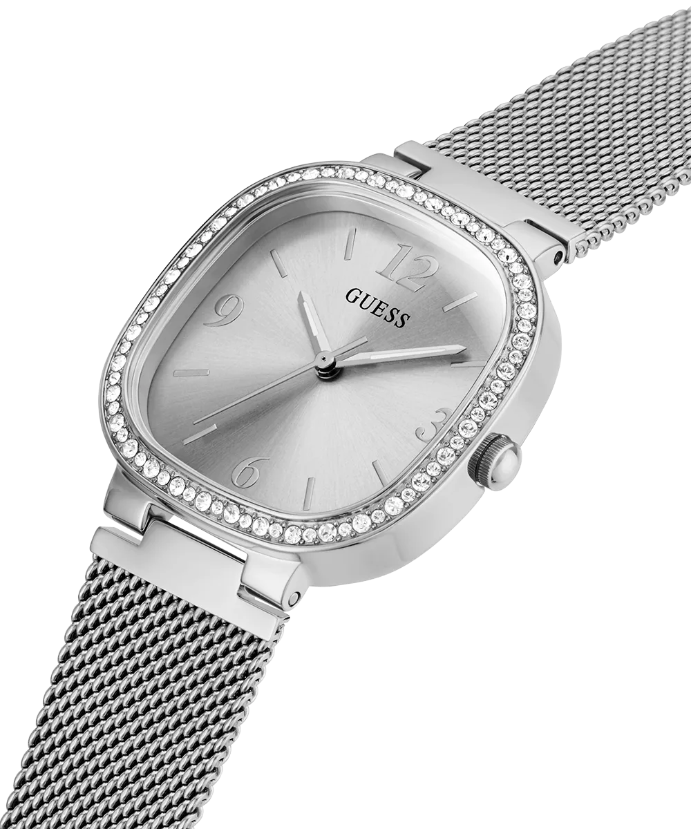 GUESS Ladies Silver Tone Analog Watch