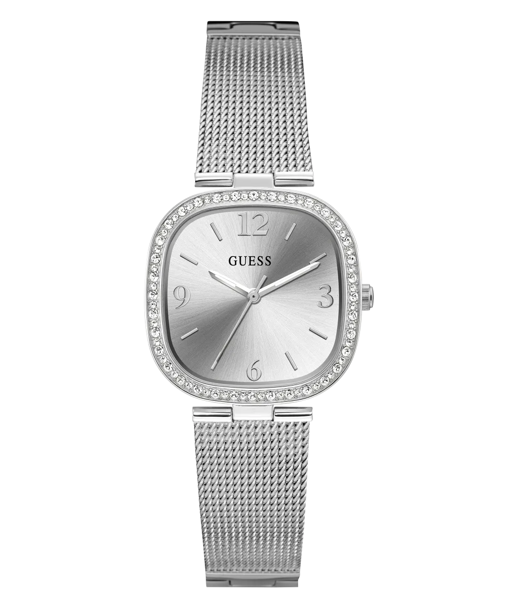 GUESS Ladies Silver Tone Analog Watch