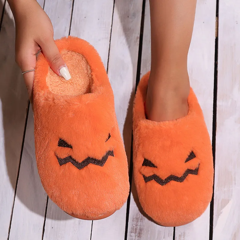 Halloween Pumpkin Warm Slippers