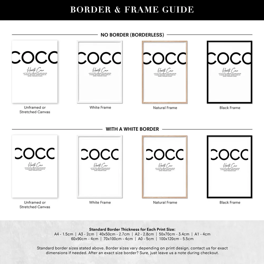 Haute Coco B&W - Art Print