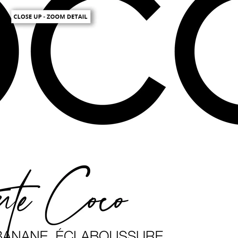 Haute Coco B&W - Art Print