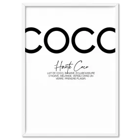 Haute Coco B&W - Art Print