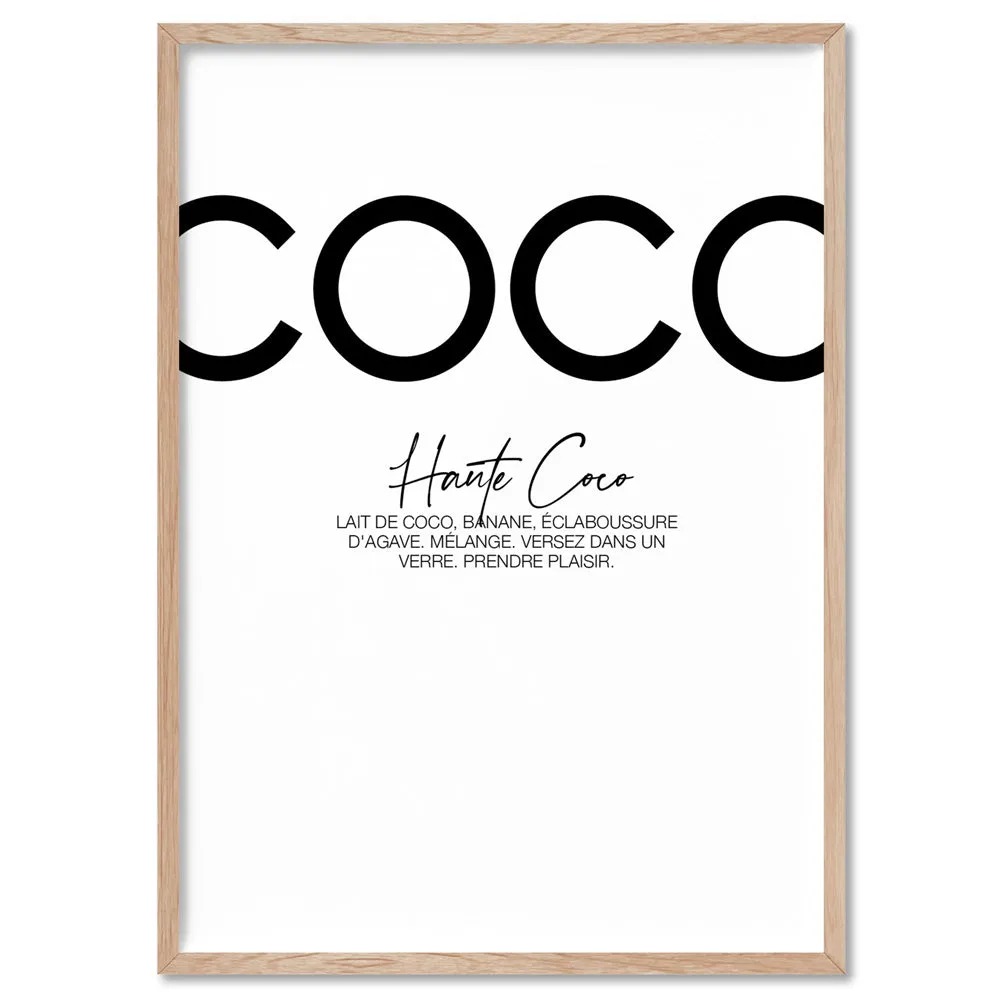 Haute Coco B&W - Art Print