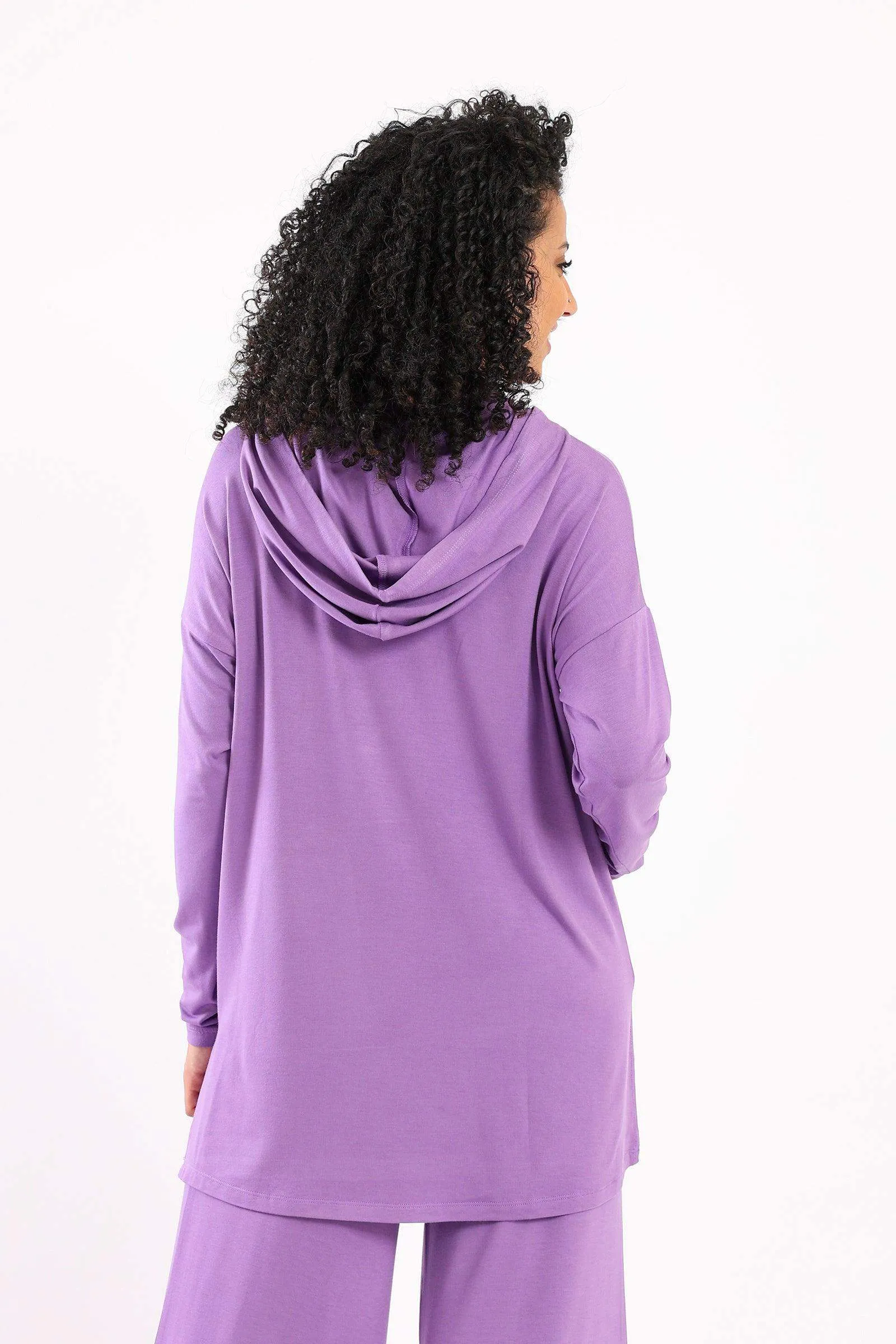 Hooded Plain Lounge Top