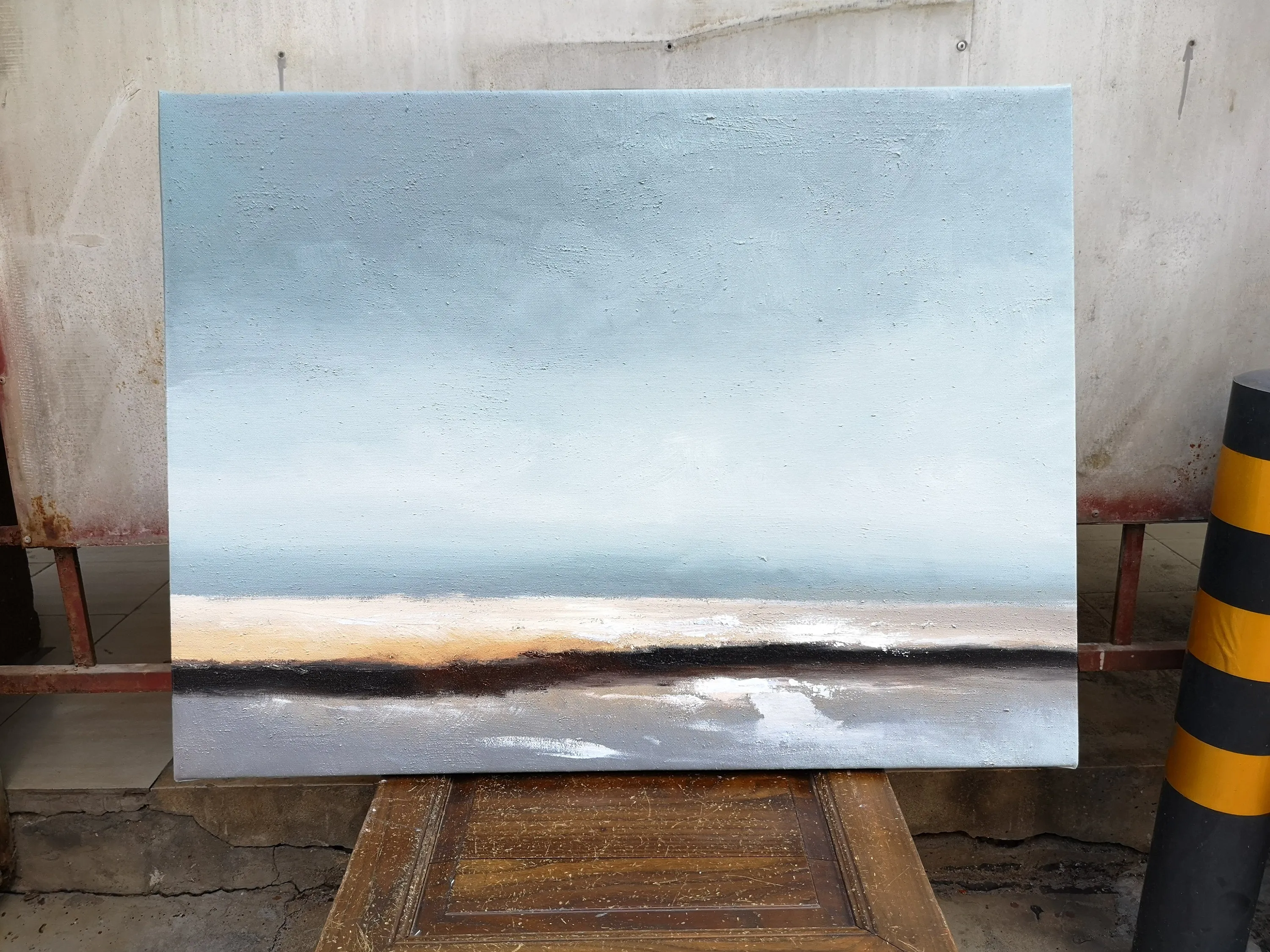 Large Beach Painting Beach Wall Art Abstract Painting Landscape Kp22