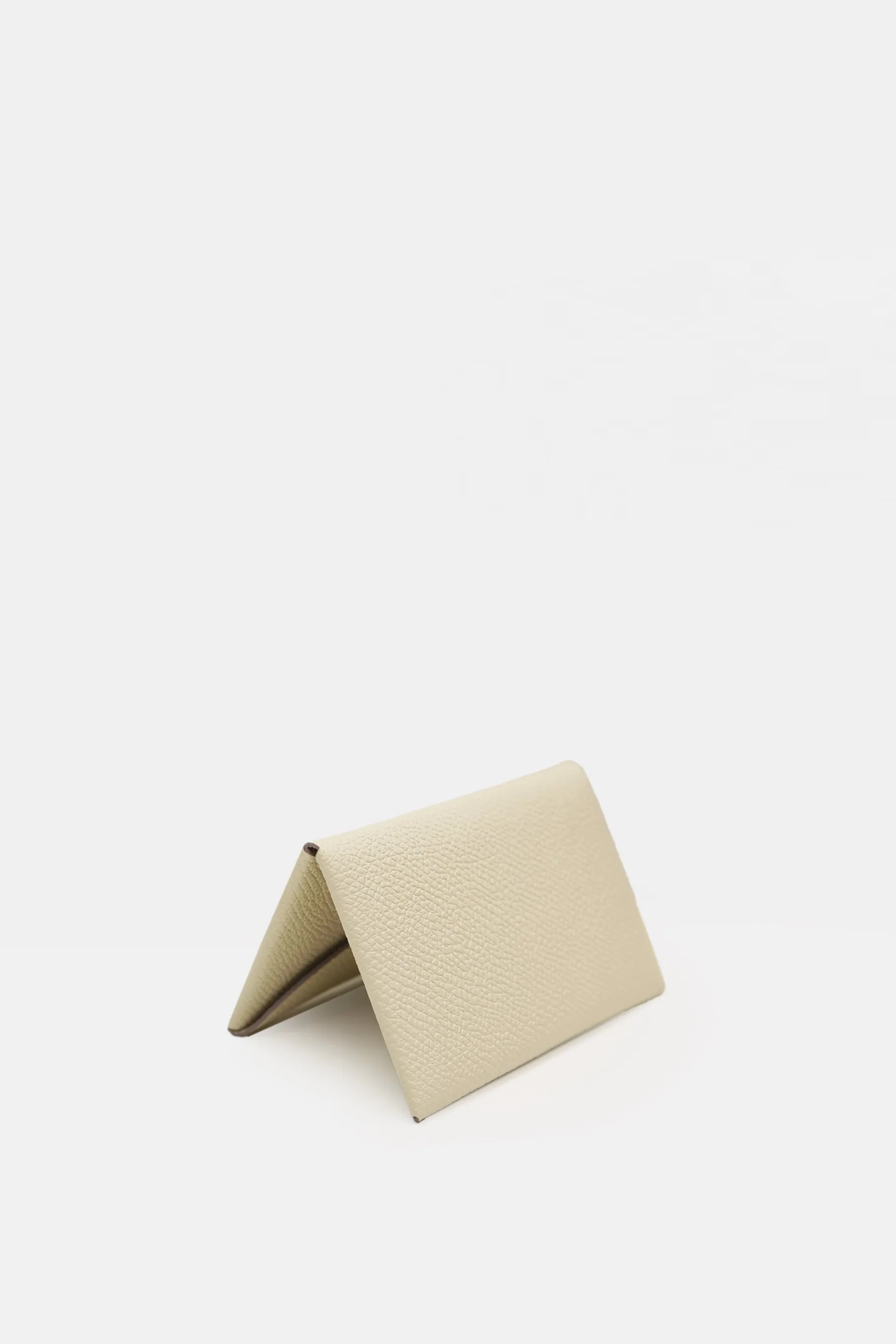 Leather Card Holder, Ivory