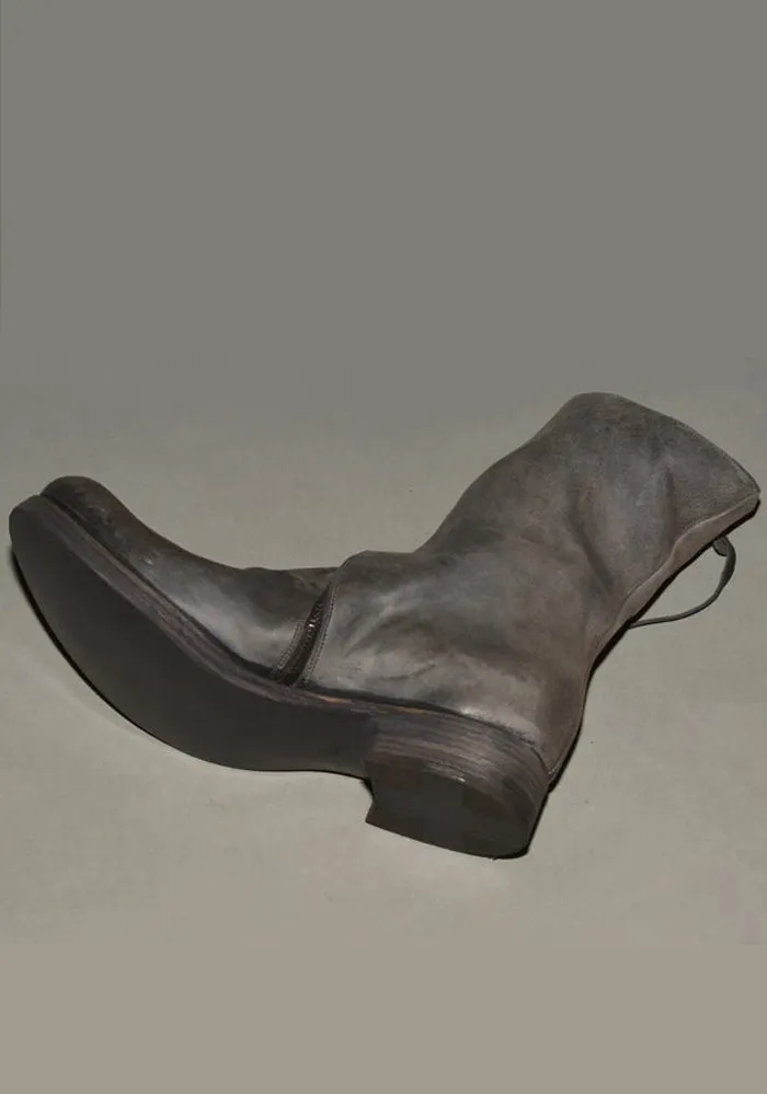 m.a  by Maurizio Amadei MENS DIAGONAL ZIPPED BOOTS BLACK