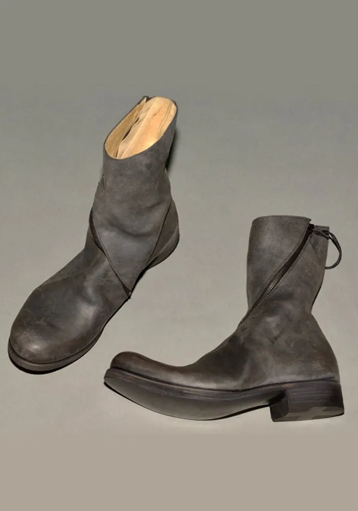 m.a  by Maurizio Amadei MENS DIAGONAL ZIPPED BOOTS BLACK