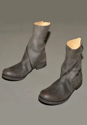 m.a  by Maurizio Amadei MENS DIAGONAL ZIPPED BOOTS BLACK