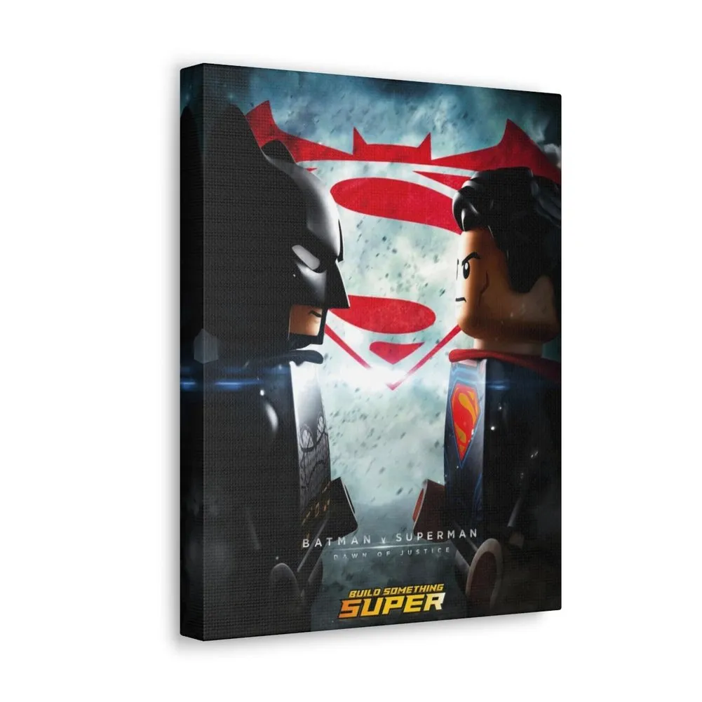 MOC  Compatible  Batman VS Superman  Movie Wall Art Canvas Art With Backing.