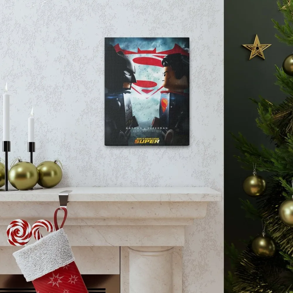 MOC  Compatible  Batman VS Superman  Movie Wall Art Canvas Art With Backing.