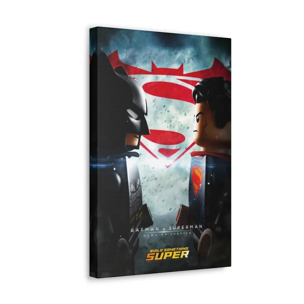 MOC  Compatible  Batman VS Superman  Movie Wall Art Canvas Art With Backing.