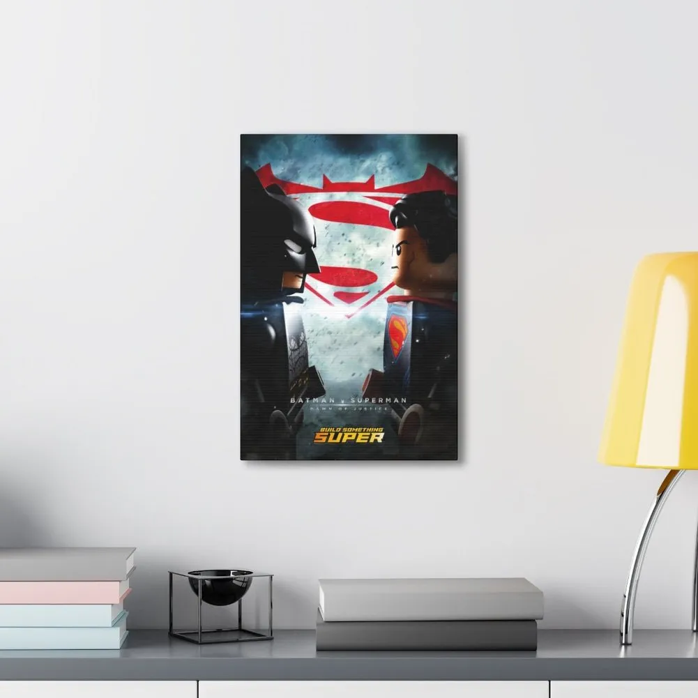 MOC  Compatible  Batman VS Superman  Movie Wall Art Canvas Art With Backing.