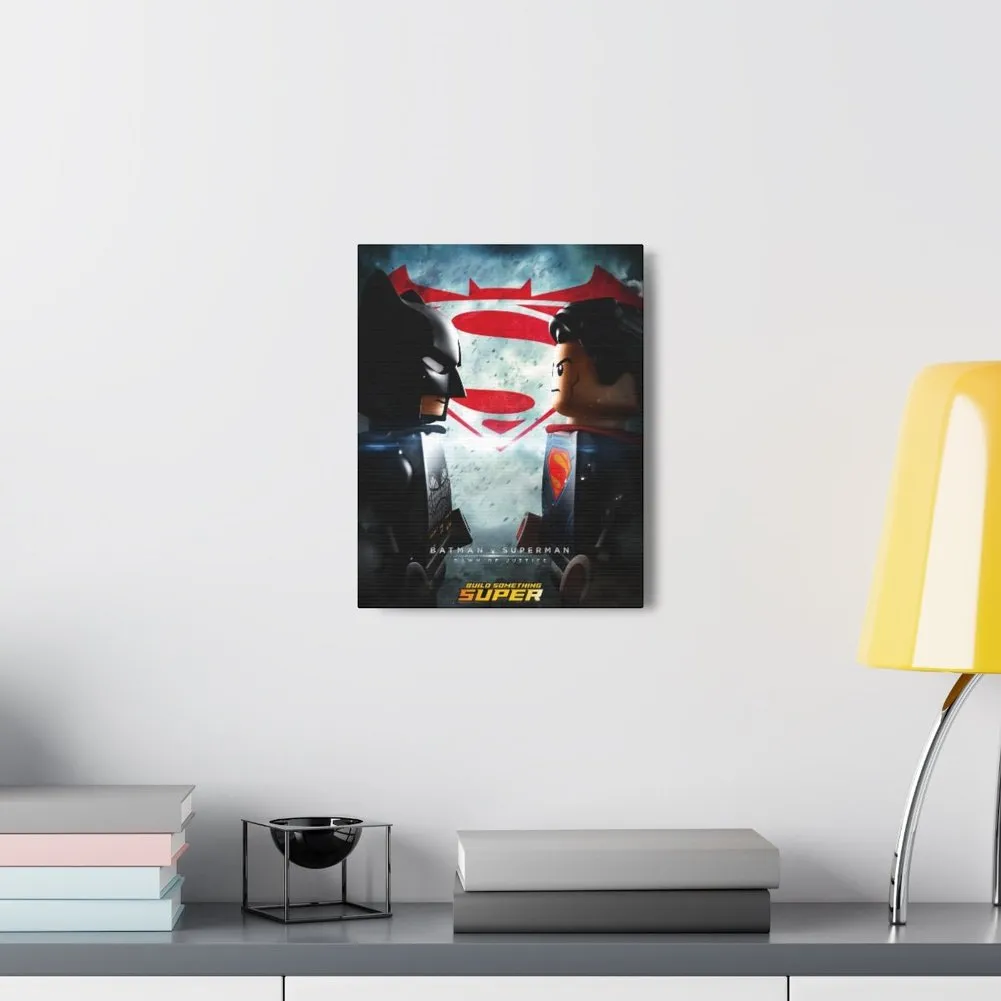 MOC  Compatible  Batman VS Superman  Movie Wall Art Canvas Art With Backing.