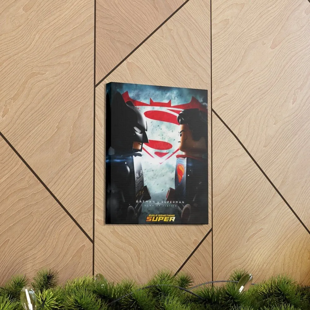 MOC  Compatible  Batman VS Superman  Movie Wall Art Canvas Art With Backing.