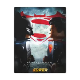 MOC  Compatible  Batman VS Superman  Movie Wall Art Canvas Art With Backing.