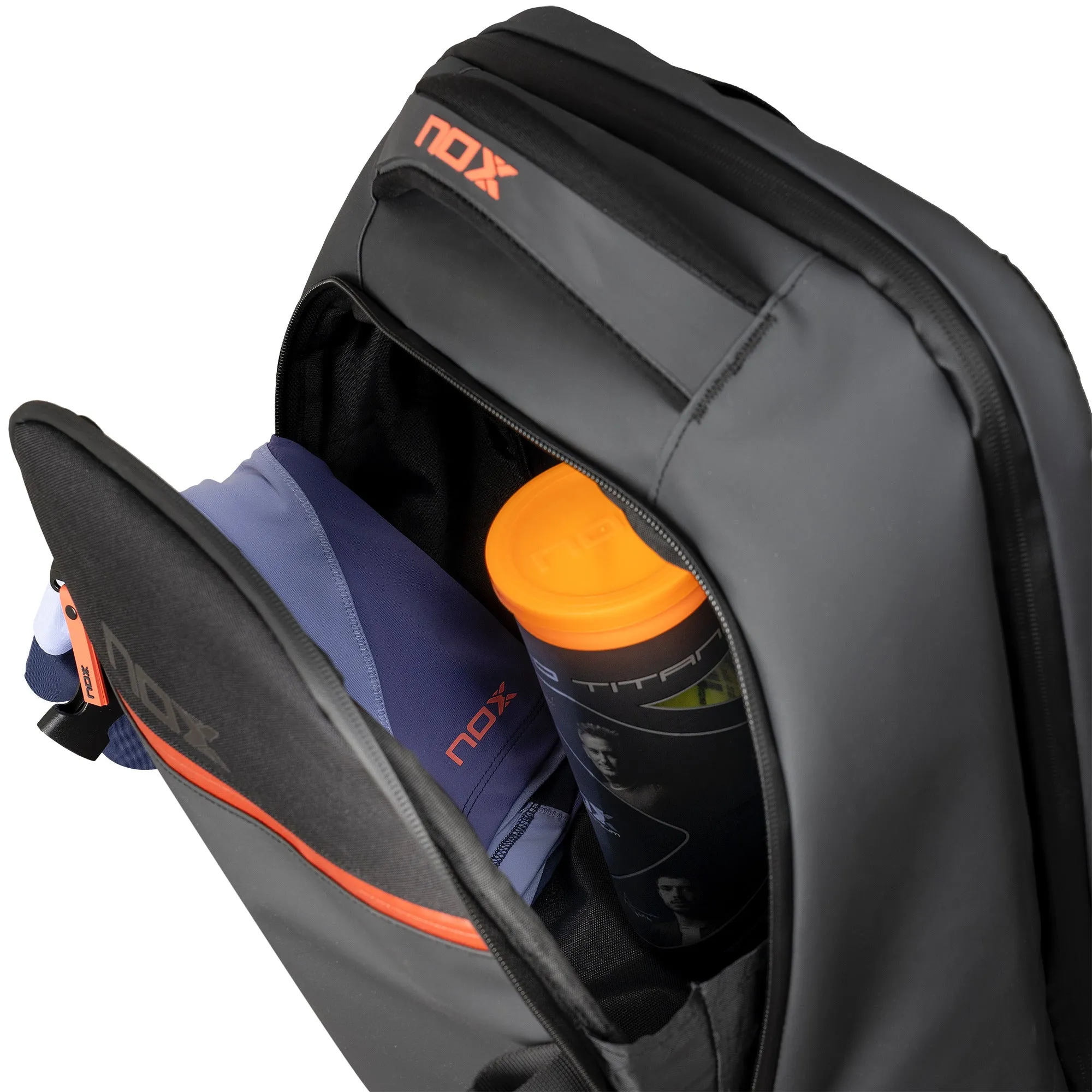 MOCHILA LUXURY OPEN SERIES NEGRO/ROJO