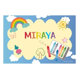 Personalised Themed Tablemat - Rainbows and Crayons