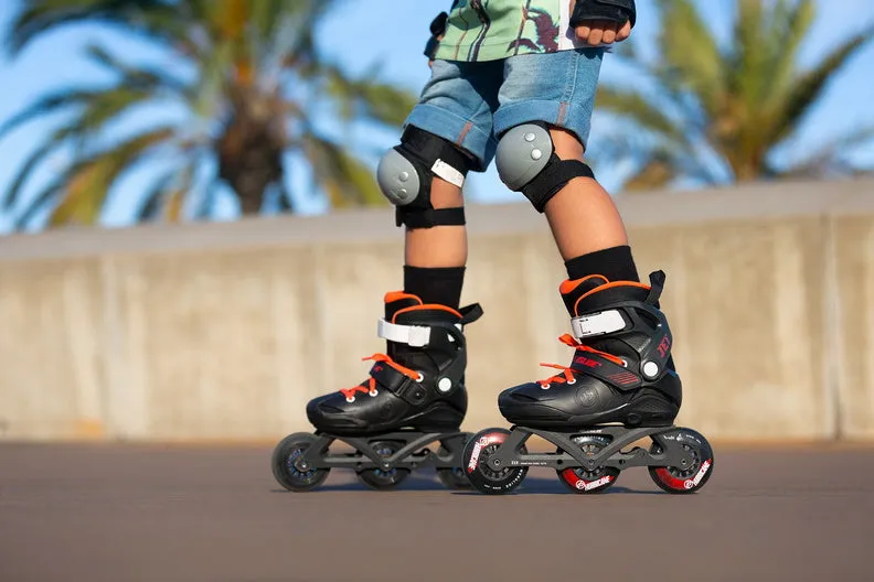 POWERSLIDE - Phuzion Jet Pro Black Adjustable Kids Inline Skates (PHUZION SALE!)