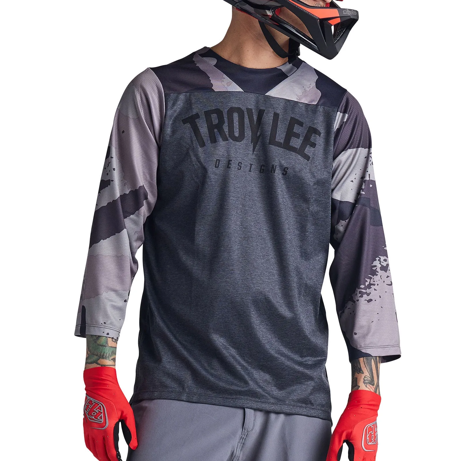 Ruckus 3/4 Jersey Camber Camo Black Heather
