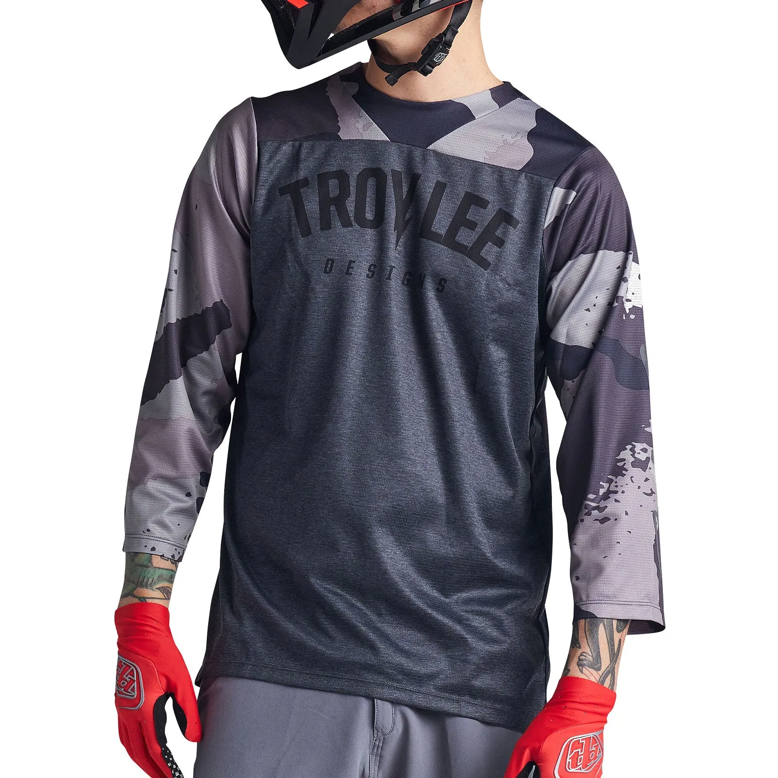 Ruckus 3/4 Jersey Camber Camo Black Heather