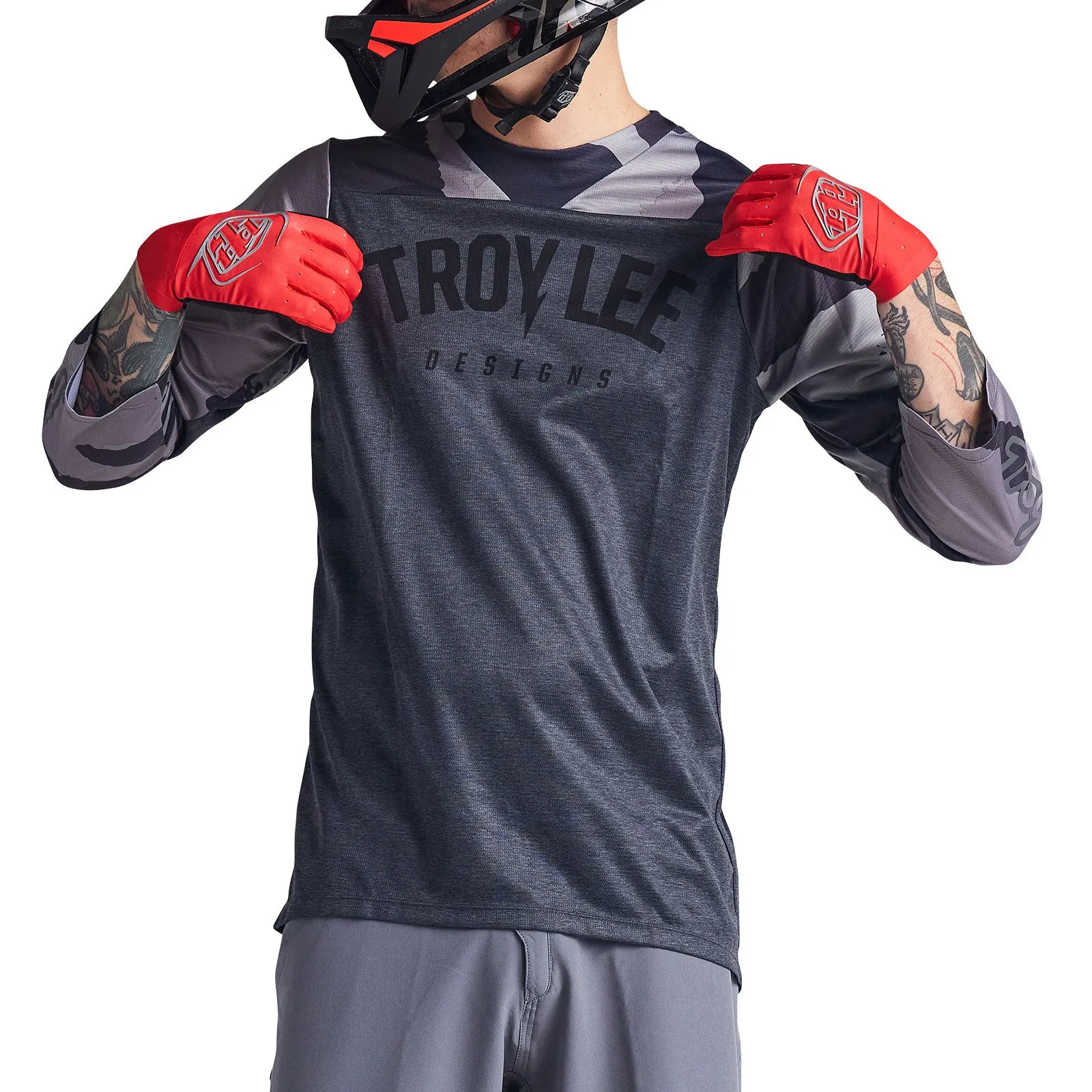 Ruckus 3/4 Jersey Camber Camo Black Heather