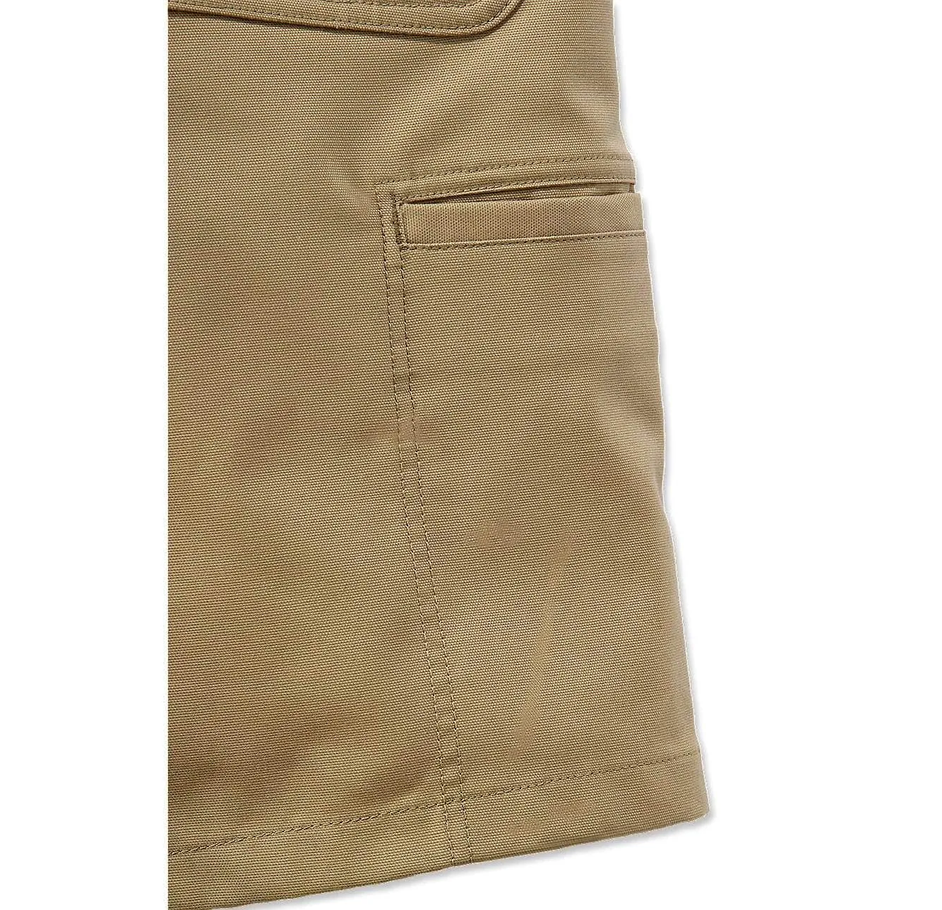 RUGGED PROFESSIONAL™ SERIES RUGGED FLEX™ RELAXED FIT CANVAS WORK SHORT - DARK KHAKI