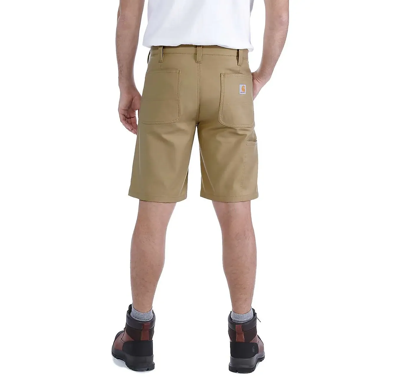 RUGGED PROFESSIONAL™ SERIES RUGGED FLEX™ RELAXED FIT CANVAS WORK SHORT - DARK KHAKI