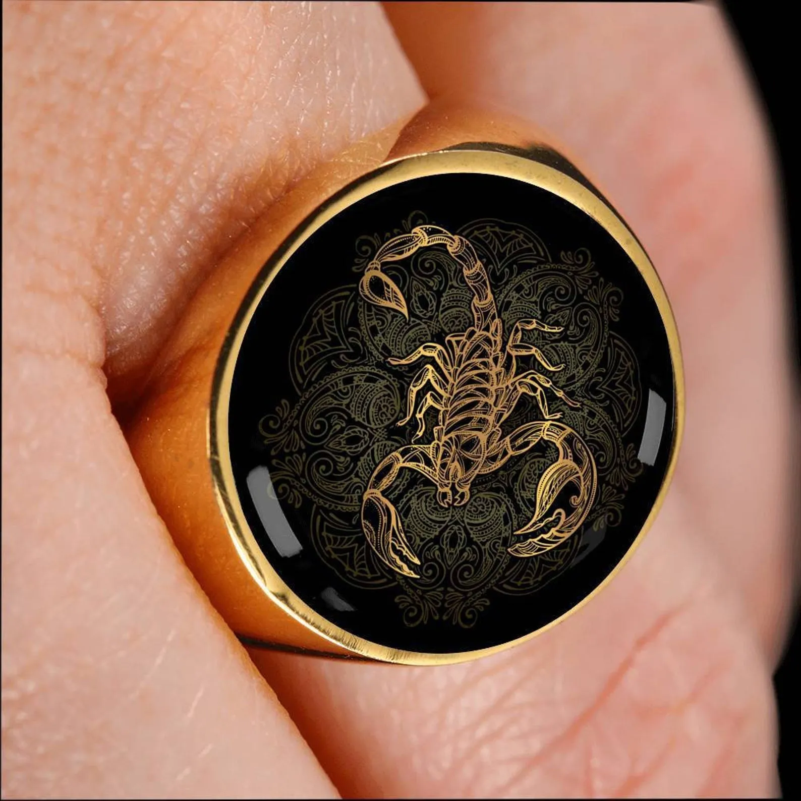 Scorpio Zodiac Ring, Luxury Customized Scorpio Star Sign Ring, Scorpion Gifts, Scorpio Horoscope Present, Scorpio Lover Gift