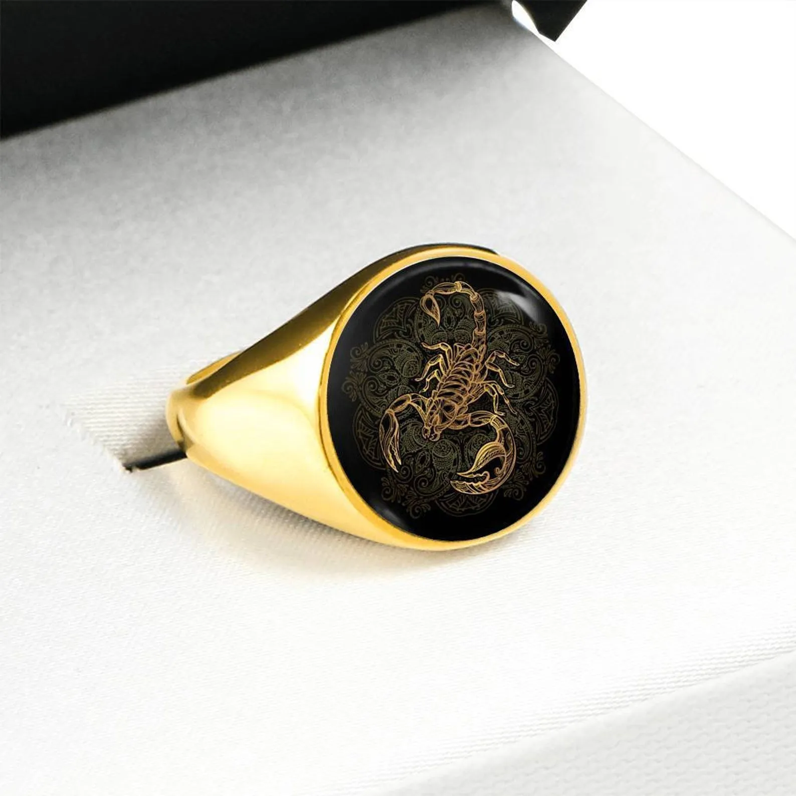 Scorpio Zodiac Ring, Luxury Customized Scorpio Star Sign Ring, Scorpion Gifts, Scorpio Horoscope Present, Scorpio Lover Gift