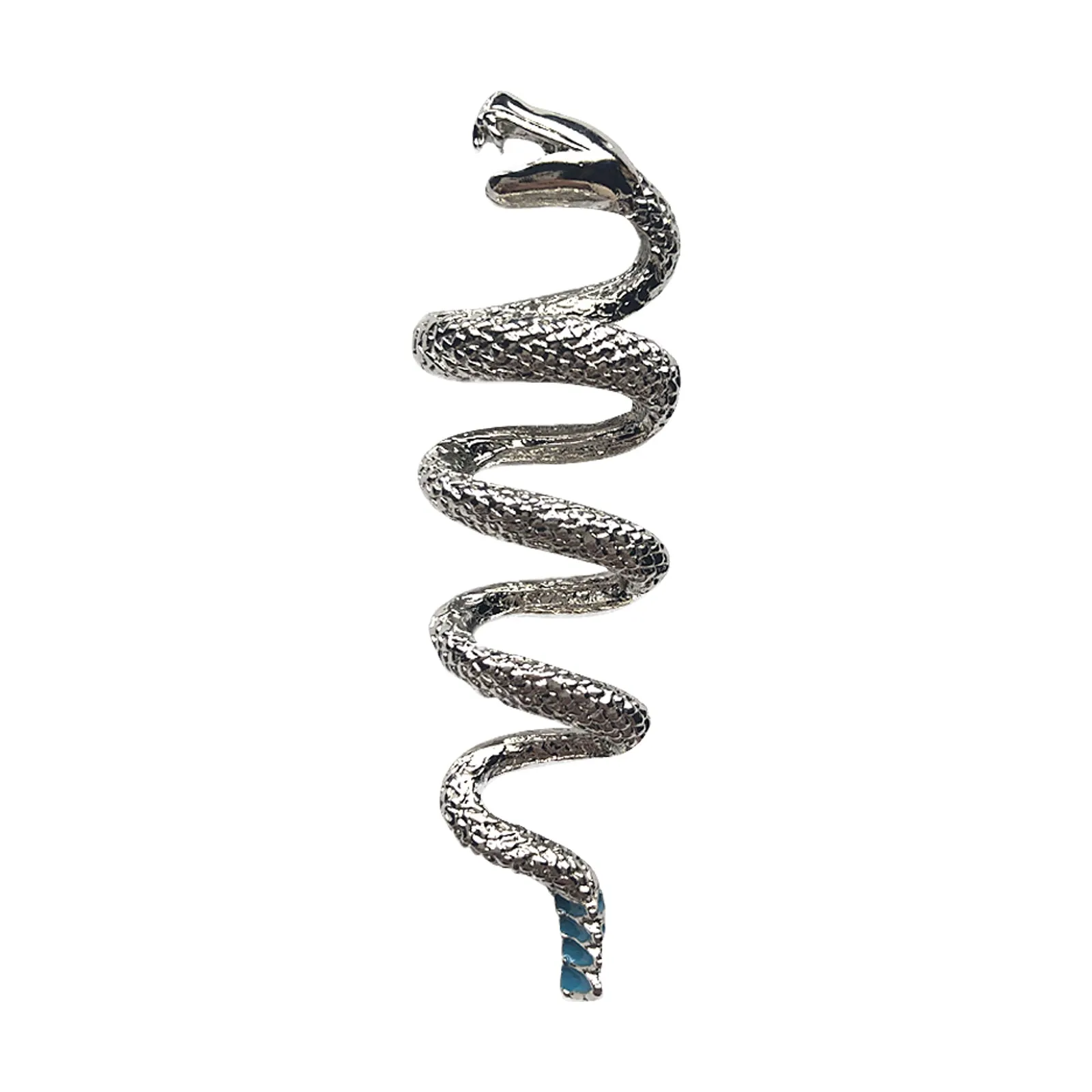 Silver Rattlesnake with Turquoise Enamel Western Bolo Tie