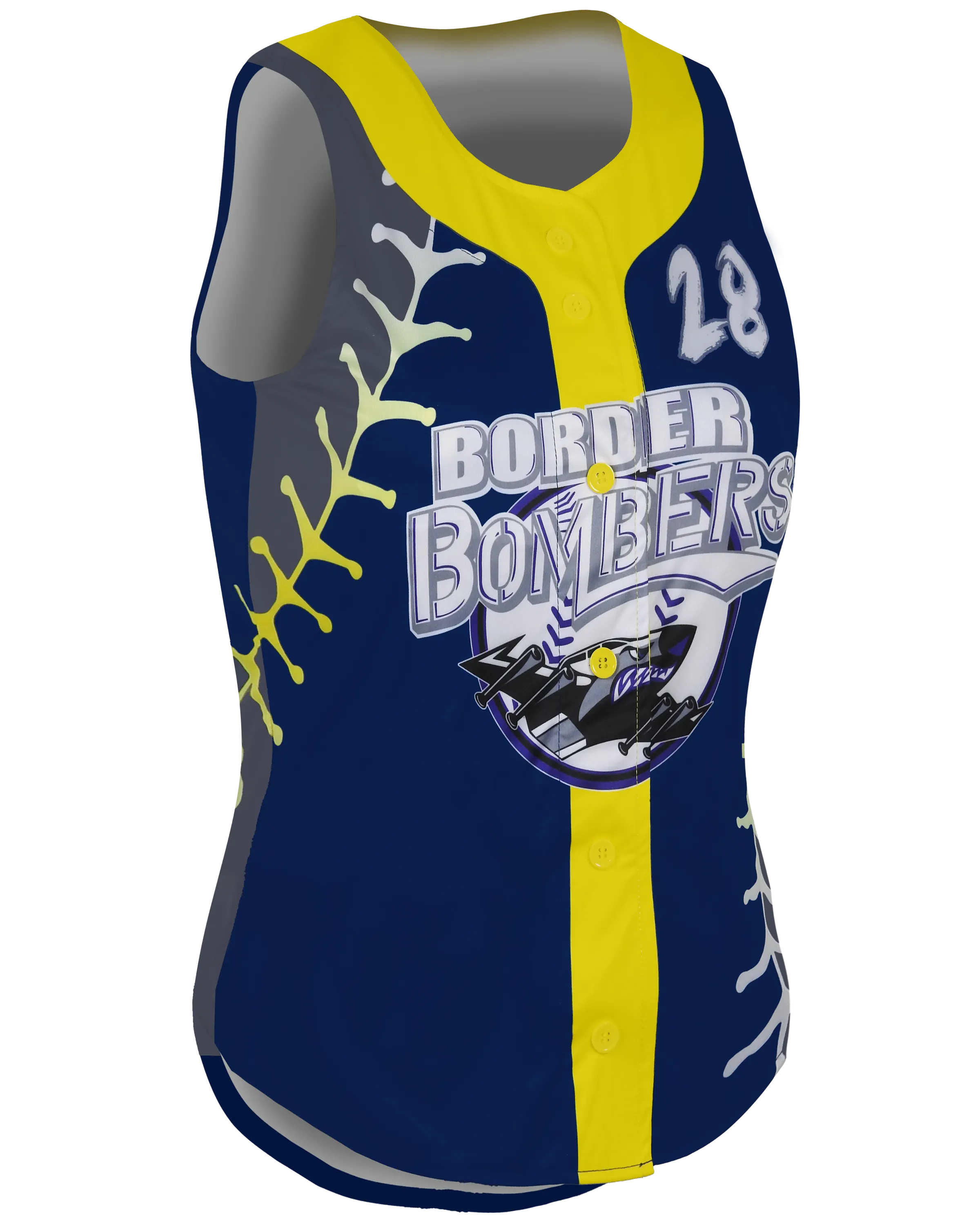 Sleeveless Full Button Softball Jersey