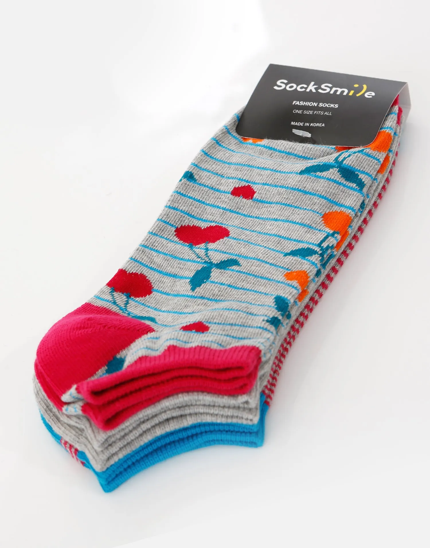 Socksmile Women's No Show Socks 3 Pair Pack.