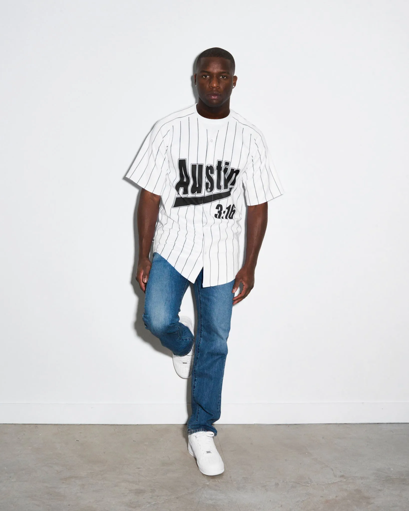 Stone Cold Steve Austin 3:16 White Baseball Jersey
