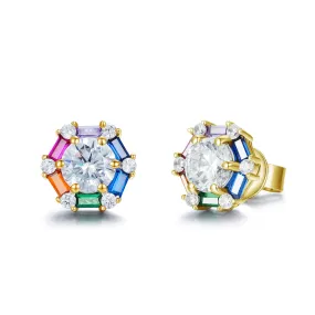 THIALH - Rainbow - Yellow Cubic Zirconia Earrings