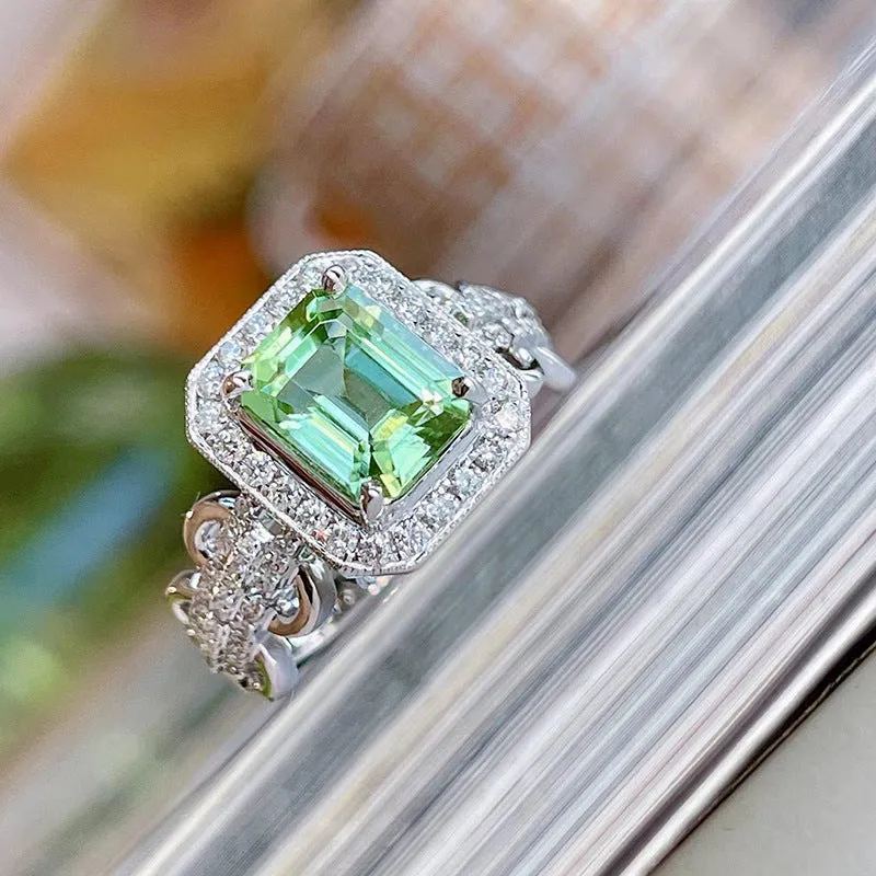 Vintage Luxury Ring Lace Rectangular Ring