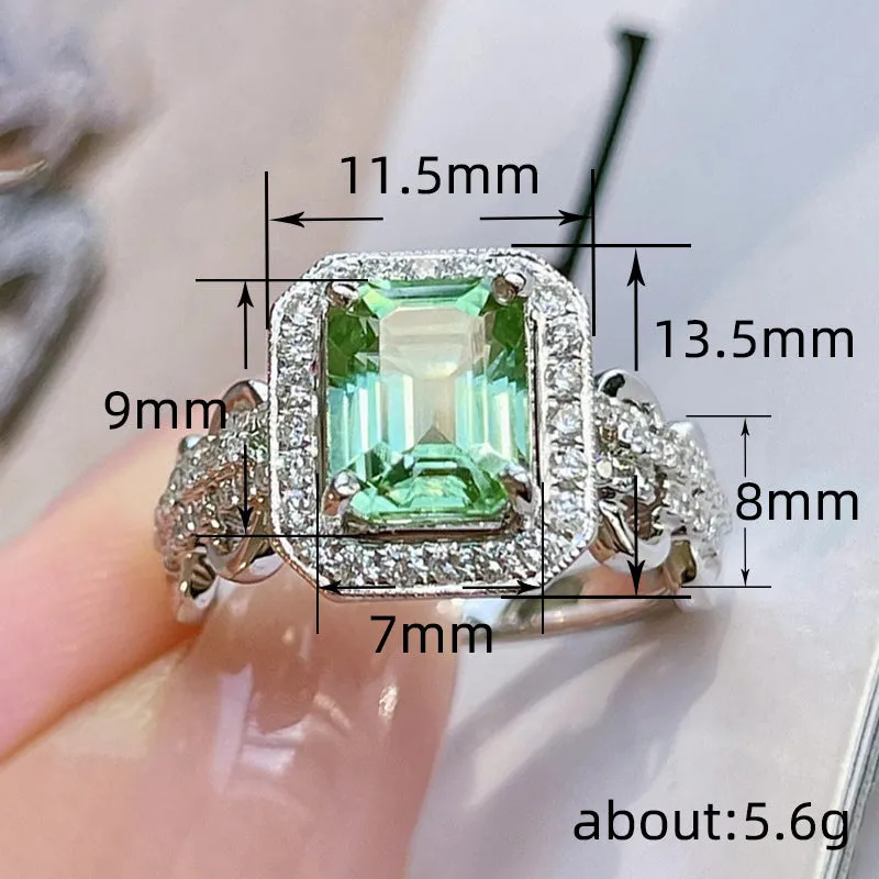 Vintage Luxury Ring Lace Rectangular Ring