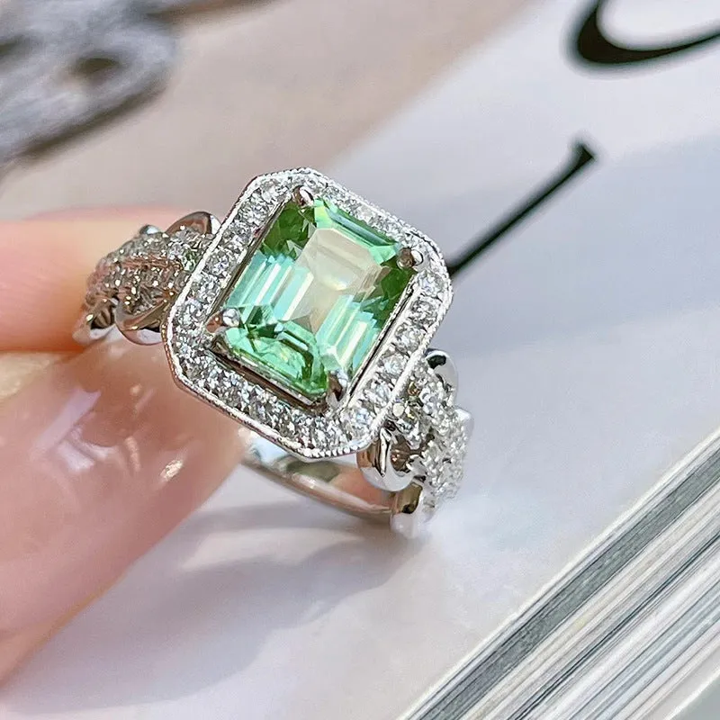 Vintage Luxury Ring Lace Rectangular Ring