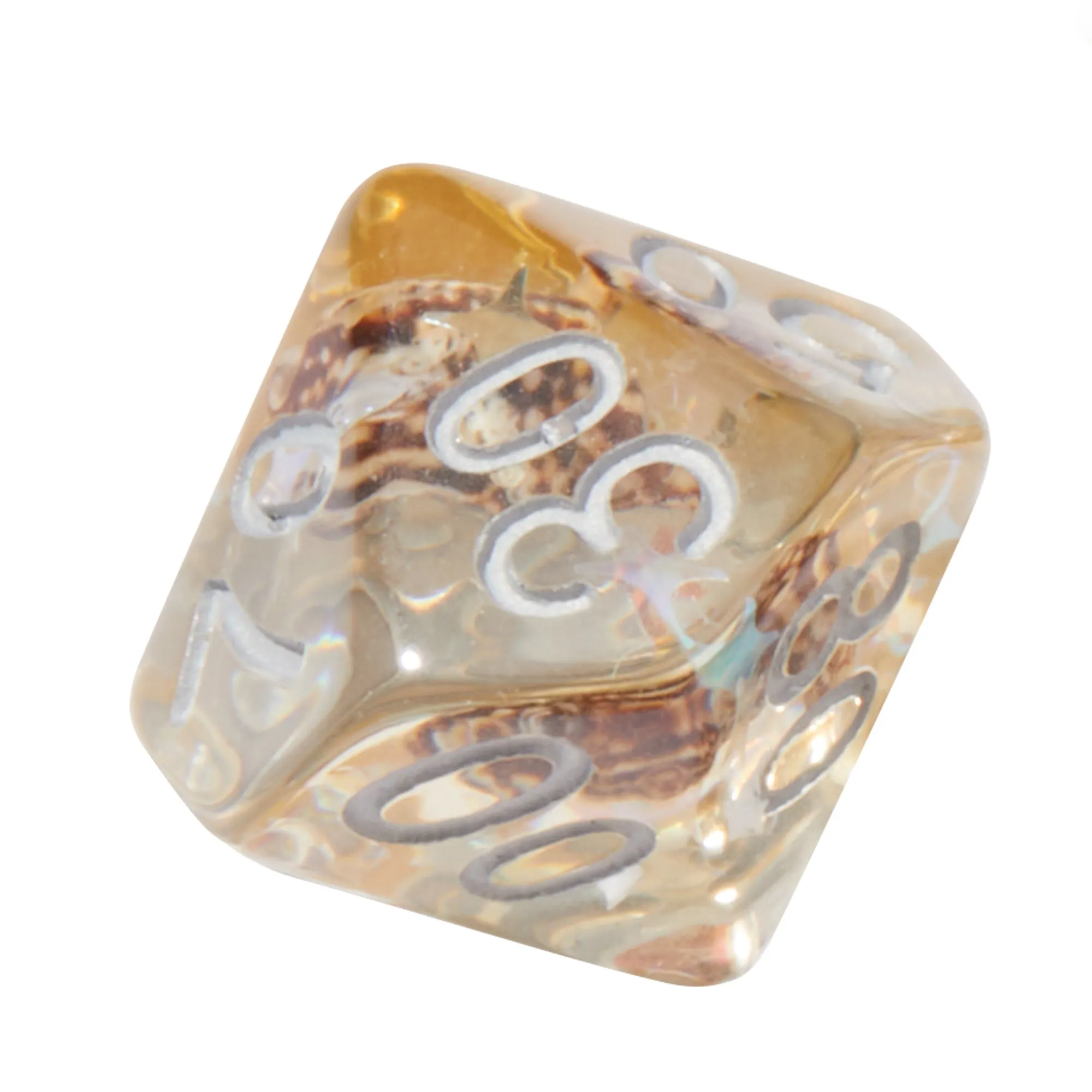 Yellow Conch Shell Resin 7pc Dice Set